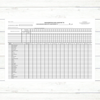 Накопичувальна відомість з надходження продуктів харчування (Офсет А3)